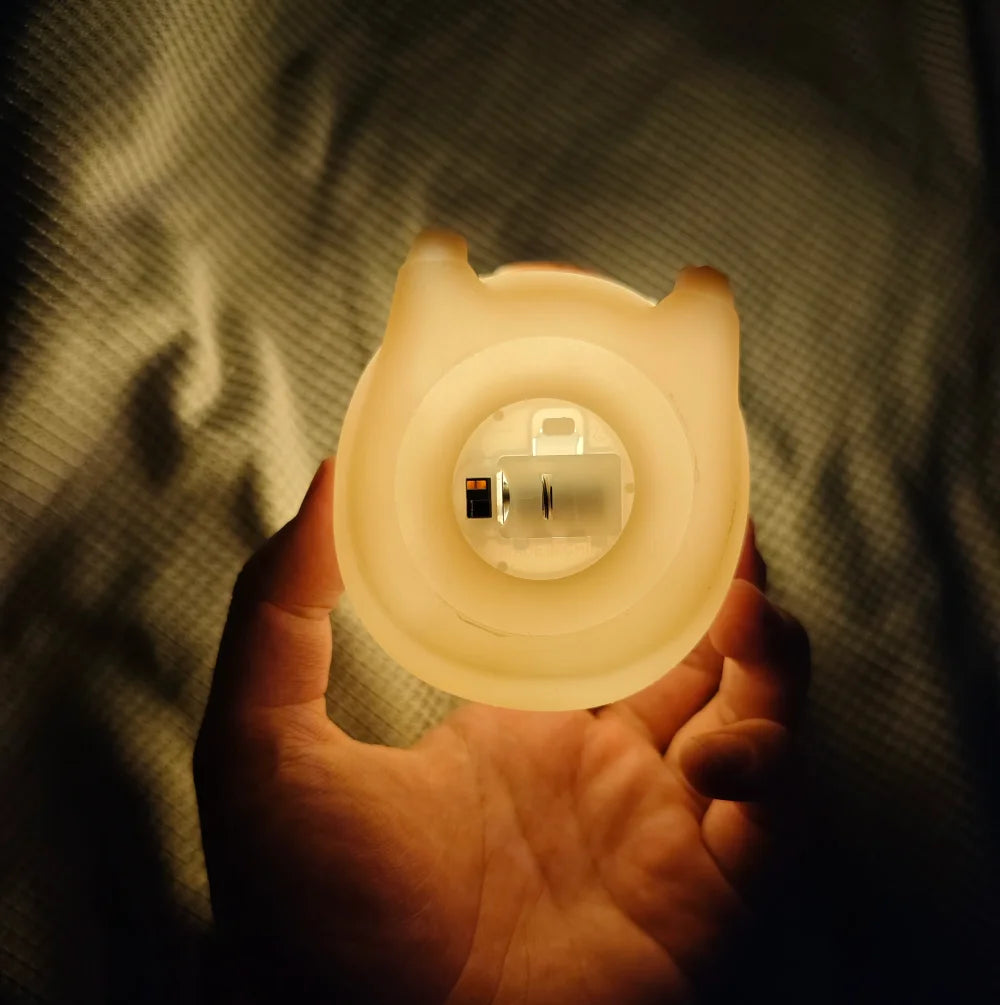 Tangerine Capybara Night Light, LED Squishy Novelty Animal Night Lamp, 2 Level Dimmable Nursery Nightlight